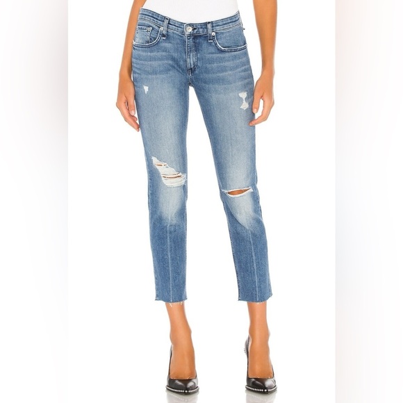 rag & bone Dre Low Rise Slim Boyfriend in Aviation Way 45028 - Picture 1 of 16
